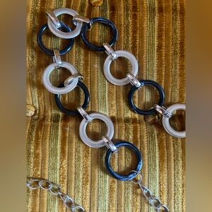 Disco Chain Belt black and silver one size